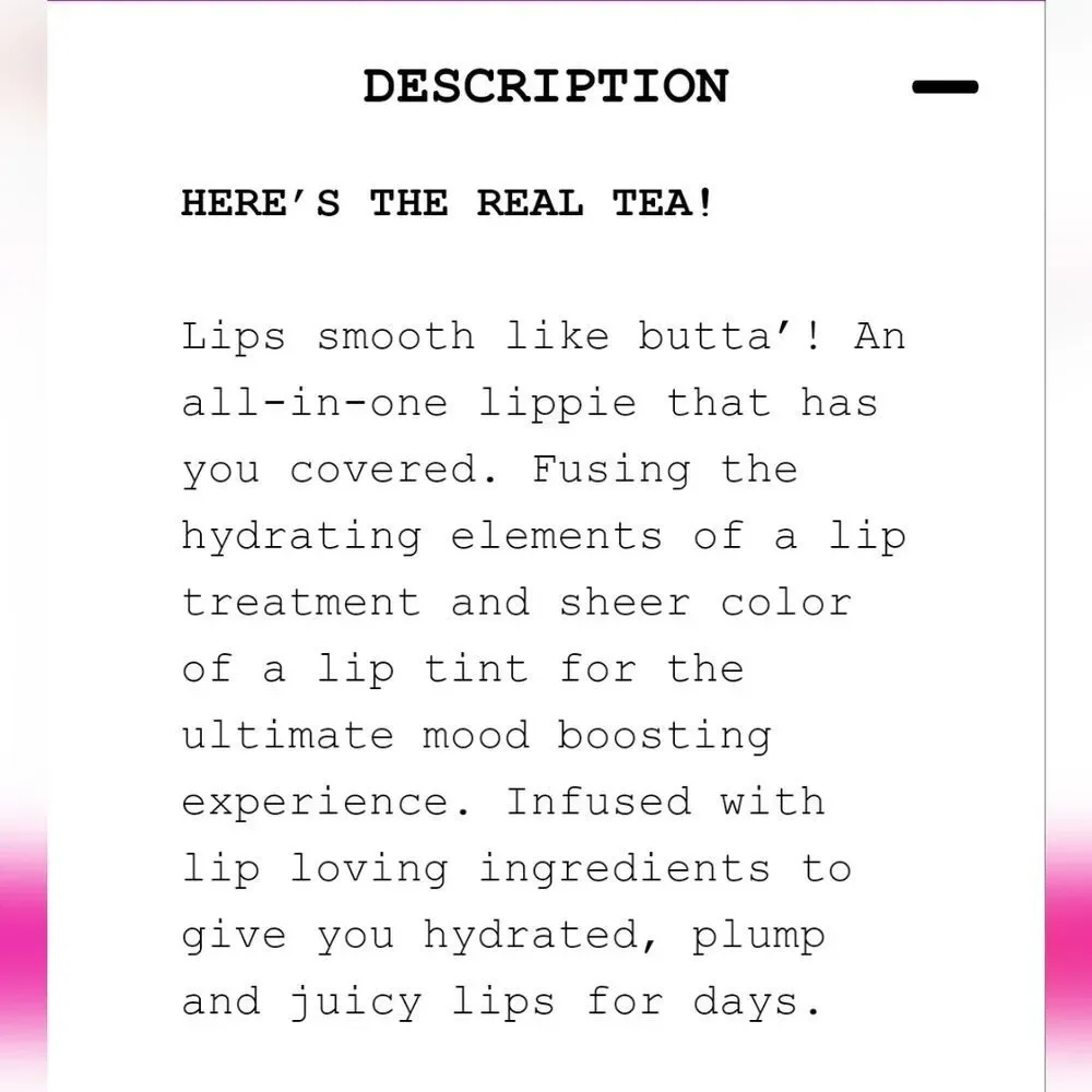 Uoma Beauty By Sharon C. Lips Don't Lie Sheer Lipstick‎